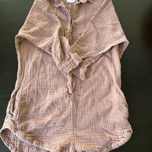 Acacia Swimwear Textured Mauve Romper